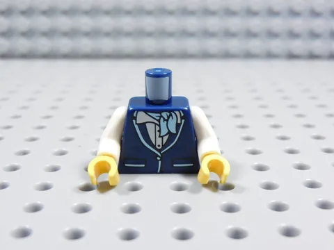 LEGO Dark Blue w/ White Printed Torso Minifig BL