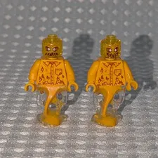 2 LEGO Minifigures Scrimper & Waylon Ghost Bright Orange The Hidden Side 70427
