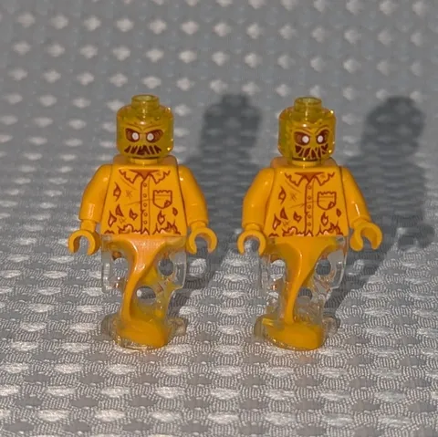 2 LEGO Minifigures Scrimper & Waylon Ghost Bright Orange The Hidden Side 70427