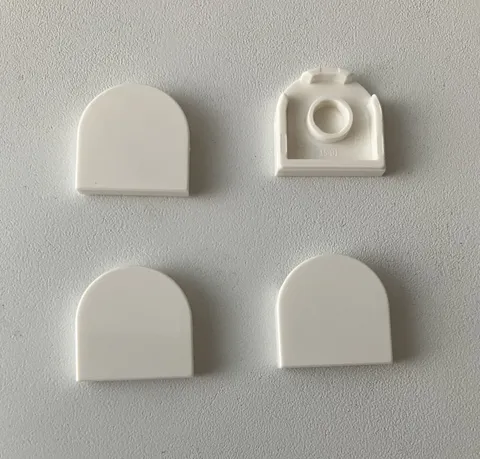 LEGO 4x NEW Pieces Tile 2x2 Round/Half Circle WHITE #5520