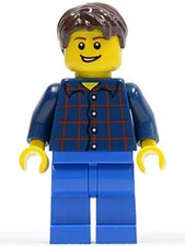 LEGO: Plaid Button Shirt Blue Legs (cty0177)