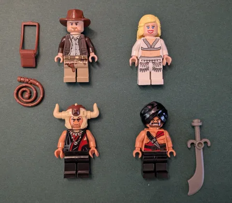 Lego Indiana Jones 7199 lot Willie Scott, Mola Ram Minifigures GENUINE RARE!!