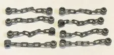 8 X NEW LEGO Chains 5 Links Dark Bluish Gray 92338 Minifig Utensil Lot 41