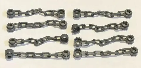 8 X NEW LEGO Chains 5 Links Dark Bluish Gray 92338 Minifig Utensil Lot 41