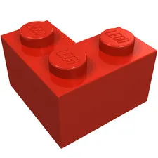 LEGO Part 2357 - Red Brick 2 x 2 Corner