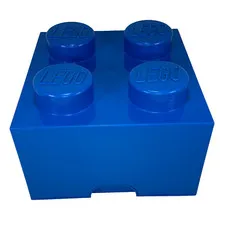 Blue Lego Storage Brick 2 x 2 Cube 4 Stud Stackable Container Box 2012