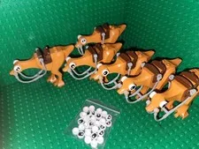 lego Star wars Gungan Patrol 7115 Kaadu herd with Reigns Saddles & Googly eyes