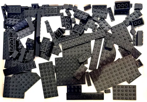 LEGO Black Bricks Plates Lot Genuine Bulk Building Parts