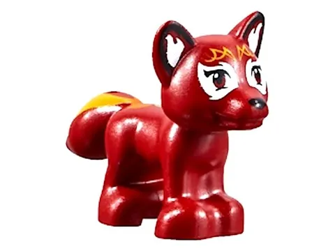 NEW LEGO Dark Red Fox Bright Light Oragne Accents Minifigure Minifig Animal Pet