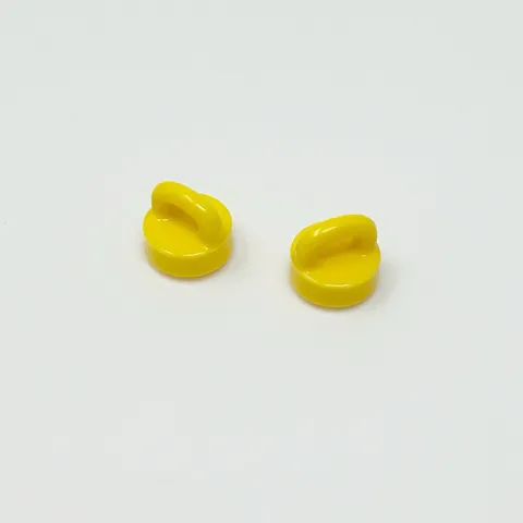 77813 LEGO Parts Tile Round 1x1 w/ Loop YELLOW (2)