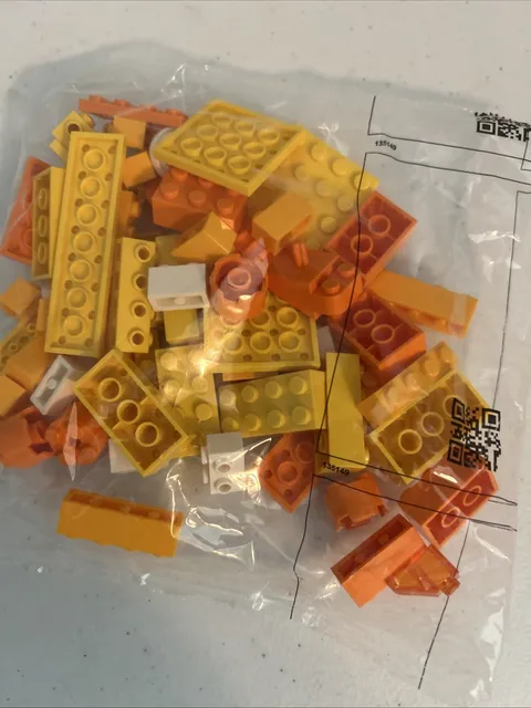 Lego Replacement Bag Orange, Yellow and White
