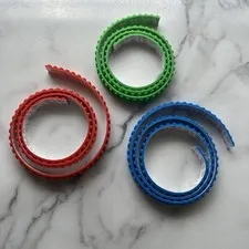 Lego-Compatible Building Block Tape Variety  3 Pack Green, Blue, Red 9 feet 