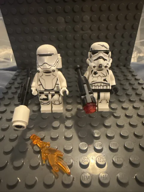 LEGO Star Wars Heavy Trooper Lot of 2- sw0691 Jumptrooper sw0666 Flametrooper