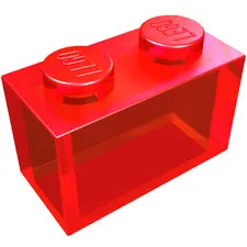 10x LEGO® Part 3065 - Brick 1 x 2 without Bottom Tube