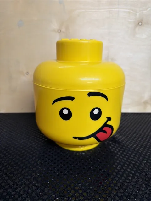 Yellow Lego Storage Head S Container Case Face W Tongue 2018
