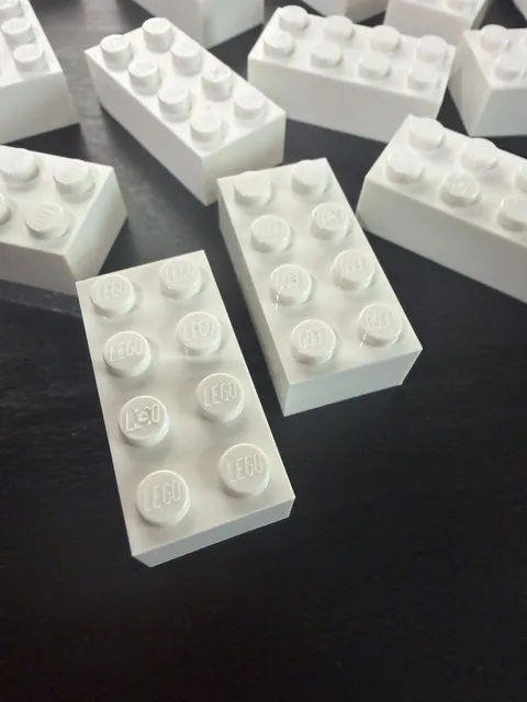 LOT 100 NEW WHITE 2x4 LEGO BRICK PIECES bulk 3001 building block 2 x 4