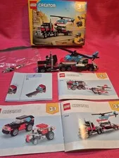LEGO Creator 31146 Flatbed Truck with Helicopter (3-in-1) building set.