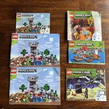 Lot of 6 LEGO Minecraft Instruction Manual 21161 21151 21129  21154 Manuals Only