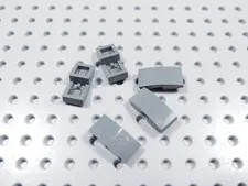 LEGO Lot of 5 Dark Bluish Gray 2x1 Curved Slopes No Stud BE