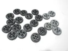 LEGO LOT 21 LIGHT AND DARK BLUISH  GRAY  TECHNIC GEAR 24 TOOTH #3648