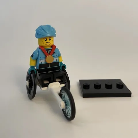 Lego Minifigures Series 22 CMF Wheelchair Racer 71032 COMPLETE NIH Retired