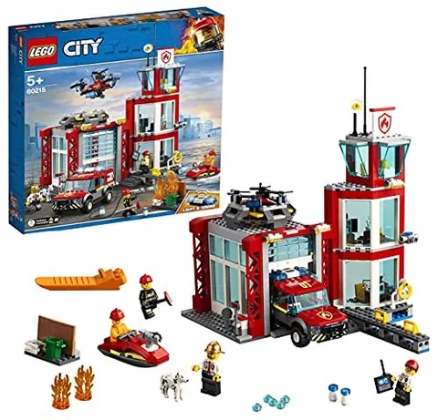 LEGO City Fire Station 60215 Light&Sounds Block Toy Boy Car Vehicle Bricks