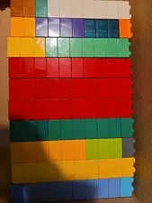Lot 100 LEGO Duplo Building Basic Bricks 2x2 Assorted Colors D12
