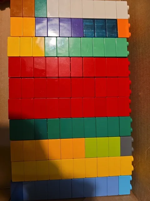 Lot 100 LEGO Duplo Building Basic Bricks 2x2 Assorted Colors D12