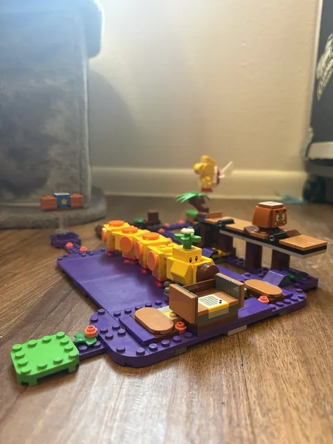 Lego Super Mario Wiggler's Poison Swamp Expansion Set 71383 Used.  Retired set.