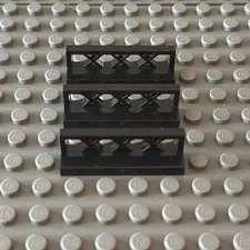 Lego Lot Black 3633 Fence Lattice 1 x 4 x 1 (lot of 3)