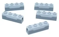 5 LEGO Projectile Launcher 1x4 Brick Gray missile spring shooter 15301 6324200