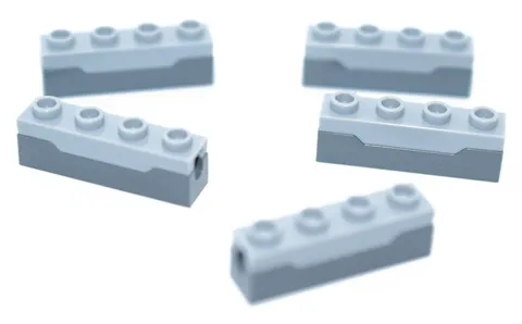 5 LEGO Projectile Launcher 1x4 Brick Gray missile spring shooter 15301 6324200