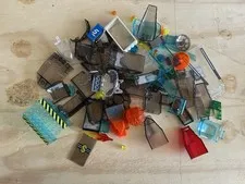 Lego Bulk Lot Transparent Translucent Windows Windshields Clear