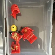 LEGO NINJAGO Kai Minifigure Parts Lot w/ Helmet, Torso, Legs & Head NRG