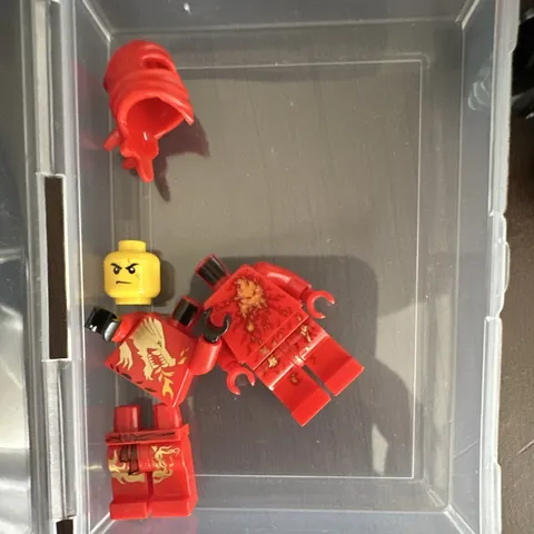 LEGO NINJAGO Kai Minifigure Parts Lot w/ Helmet, Torso, Legs & Head NRG