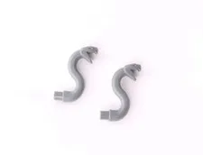 LEGO Lot of 2 Snake Heads Minifigure Gray 