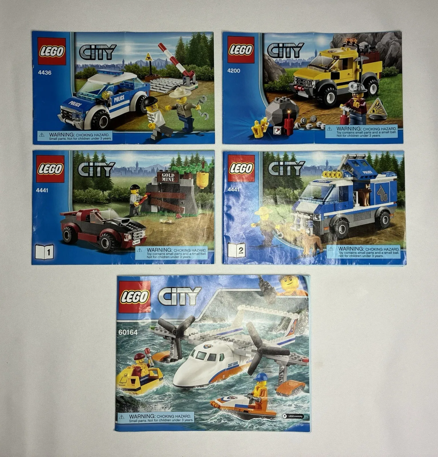 LEGO City Instruction Manuals LOT 4436 4200 4441(set) 60164 - BOOKLETS ONLY