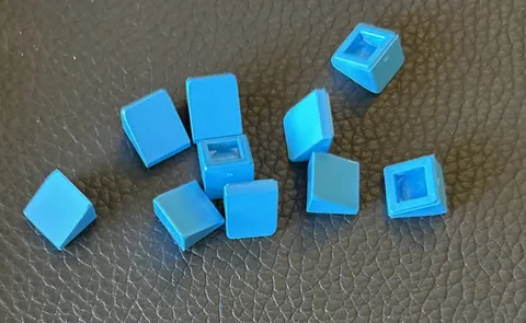 Lego 1x1x2/3 Dark Azure Slope Piece Bulk Lot 10 Part #54200