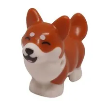 LEGO Friends Corgi Dog Marimba Animal Pet White Face 109845pb03 Genuine