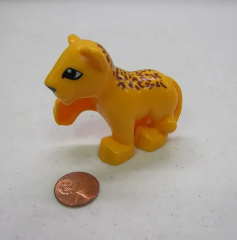 Lego Duplo CHEETAH JAGUAR LEOPARD BABY CUB CAT for Animal Zoo Safari