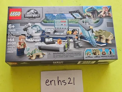 LEGO JURASSIC WORLD -- DR. WU'S LAB BABY DINOSAURS BREAKOUT BRAND NEW SET 75939