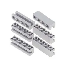 LEGO Modified Building Brick 1x4x1 New Light Gray Guide Rail 4211613 2653