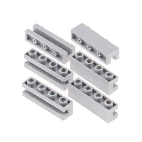 LEGO Modified Building Brick 1x4x1 New Light Gray Guide Rail 4211613 2653