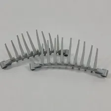 2X LEGO Bionicle PEARL LIGHT GREY Barraki Flexible Spine 8922 Part Lot 57562
