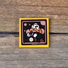 LEGO Tile 2x2 Picture with Minifigure with White Head & Orange Beard 3068pb1927