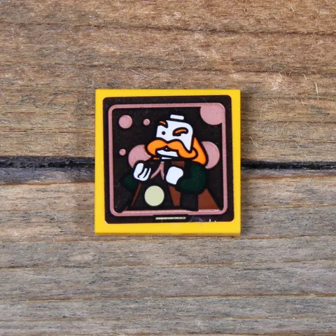 LEGO Tile 2x2 Picture with Minifigure with White Head & Orange Beard 3068pb1927