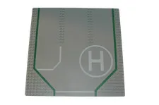 Lego® Street Base Plate Pad 32x32 Drive with Heliport GREY