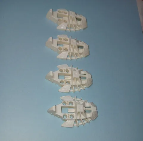 4 Bionicle Lego Parts number 53549 Foot Feet White Toa Inika Ellipticl Alt 57476