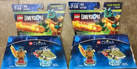 2 LEGO DIMENSIONS Chima Cragger Swamp Skimmer Movie Fun Pack 71223