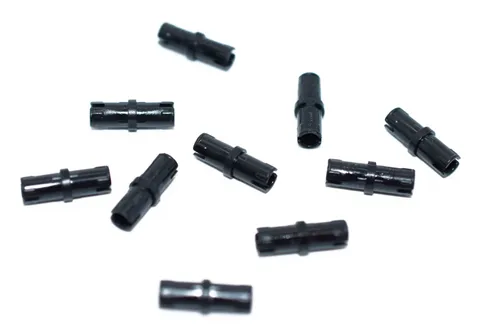 10 LEGO Black Technic Pins standard pin w friction ridges connector 2780 4121715